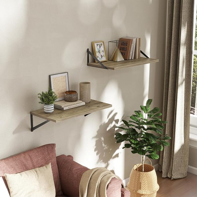 Deep Floating Shelves Wall Mounted, Living Room, Office - Image 2