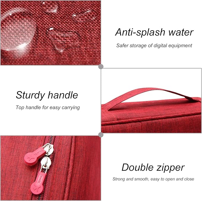 SELLYFELLY Electronics Organizer Travel Universal Cable Organizer Bag - Image 4
