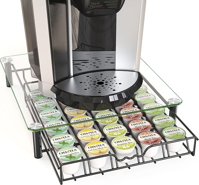 Deco Brothers Crystal Tempered Glass K-Cup Holder Drawer by DecoBrothers
