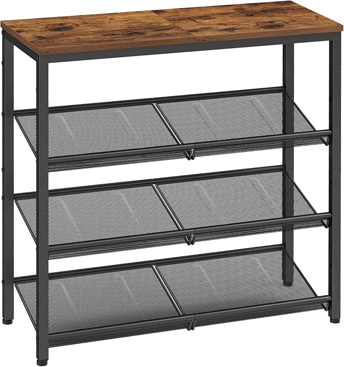 VASAGLE Shoe Rack for Entryway, 4-Tier Shoe Rack Organizer by VASAGLEbySONGMICSHOME