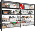 REIBII 70" W Storage Shelves Load 1600LBS, Metal Shelving 5-Tier Wire Shelving by REIBII