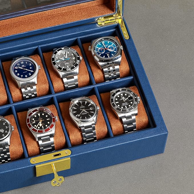 ROTHWELL 10 Slot Leather Watch Box - Image 4