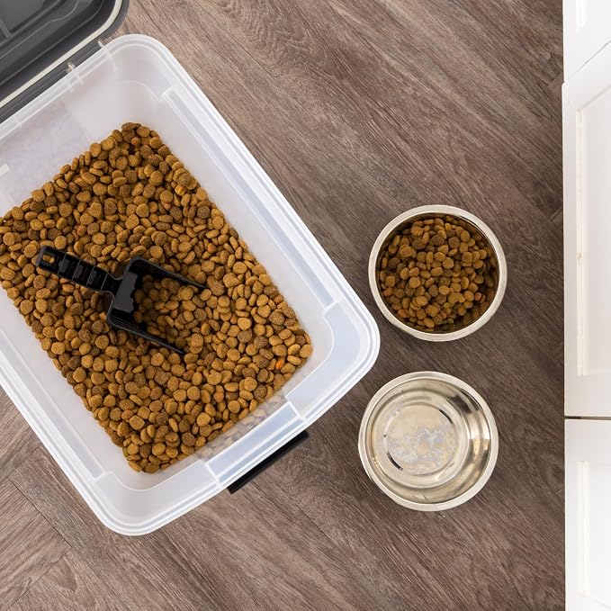 IRIS USA Dog Food Storage Container 40 lbs, Attachable Wheels, & Included Scoop - Image 5