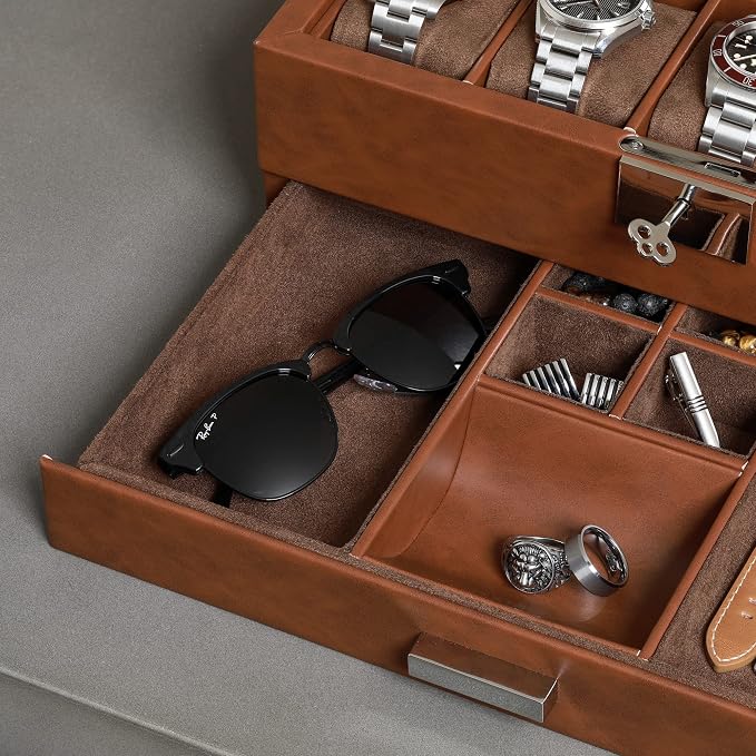 ROTHWELL 10-Slot Watch Box in Leather - Image 6