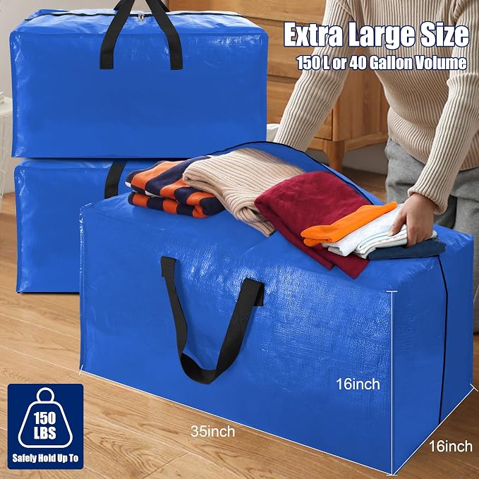 Cosy Family 8 Pack Heavy Duty Extra Large Moving Bags - Image 6