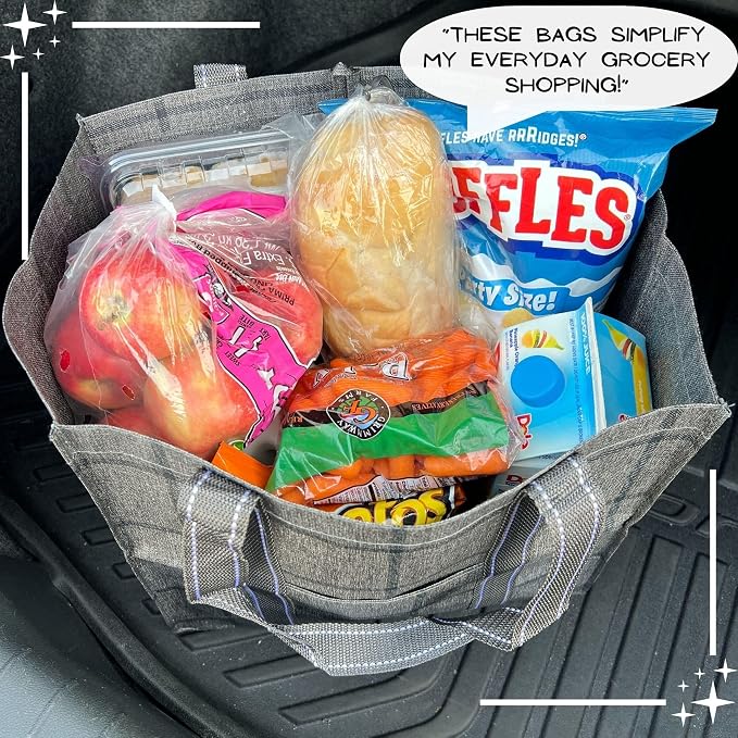 VENO 4 Pack Reusable Grocery Bags - Image 8