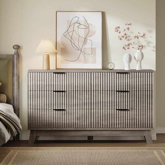 53" Long Dresser for Bedroom, 6-Drawer Dresser - Image 4