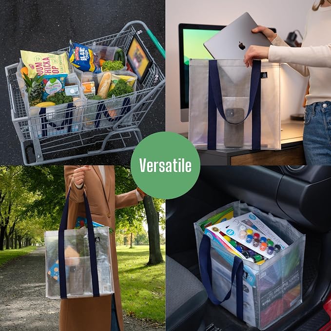 VENO 4 Pack Reusable Grocery Bags, Heavy-Duty Shopping Bags - Image 6