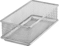 YBM HOME Silver Mesh Drawer Cabinet and or Shelf Organizer Bins, School Supply by YBMHome