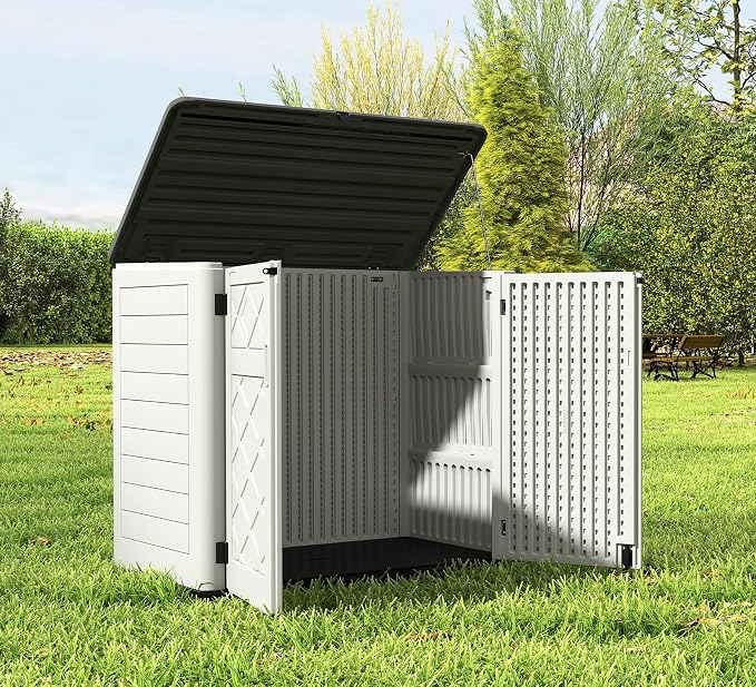 HOMSPARK Storage Shed Weather Resistance, Horizontal Storage Shed - Image 2