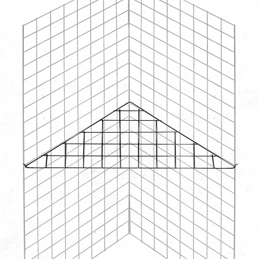 SSWBasics Triangle Black Wire Grid Shelf -- Set of 2 - Image 4