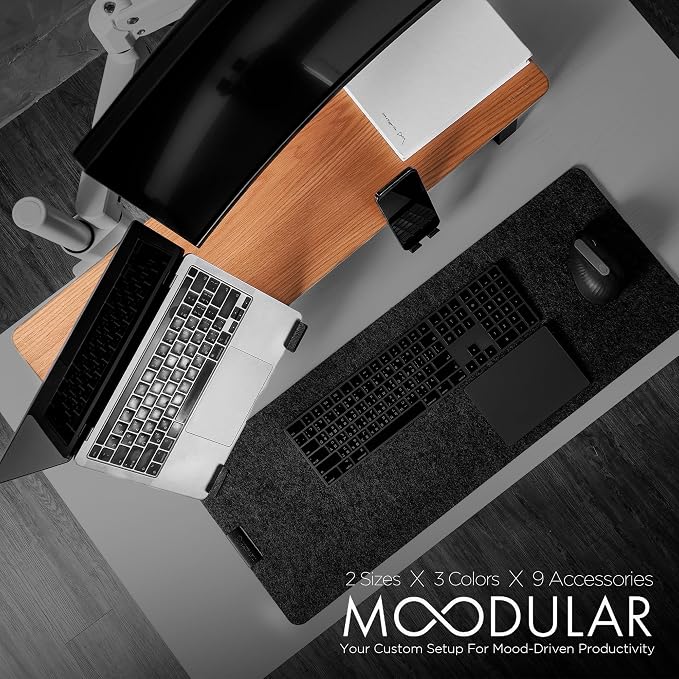 Moodular Wooden Monitor Stand 33.4” Desk Organizer - Image 2