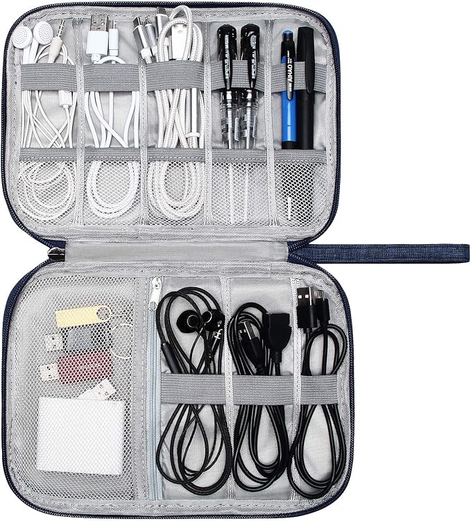 SELLYFELLY Travel Electronics Organizer Portable Cable Organizer Bag - Image 8