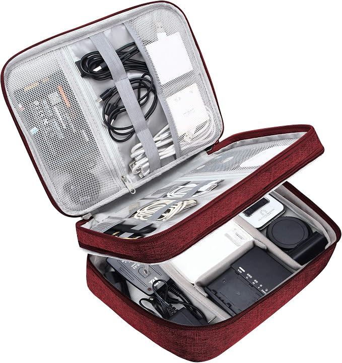 SELLYFELLY Electronic Bag Travel Cable Accessories Bag Waterproof Double Layer by SELLYFELLY