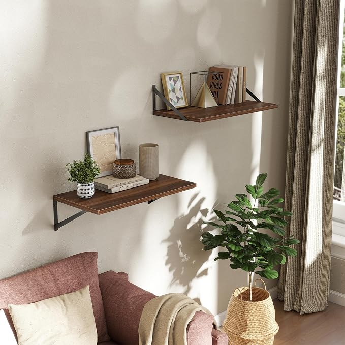 Deep Floating Shelves Wall Mounted, Living Room, Office - Image 2