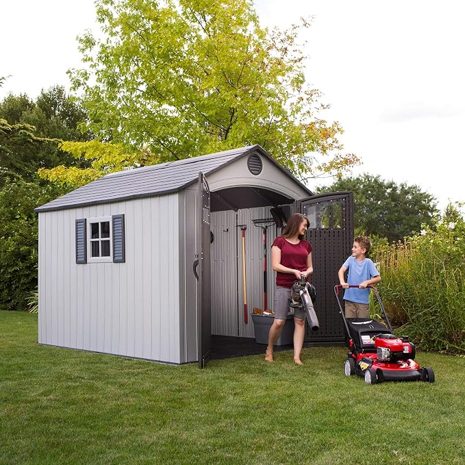 Lifetime 8 x 10 Ft Outdoor Storage Shed, Dual-Wall HDPE Construction, - Image 15
