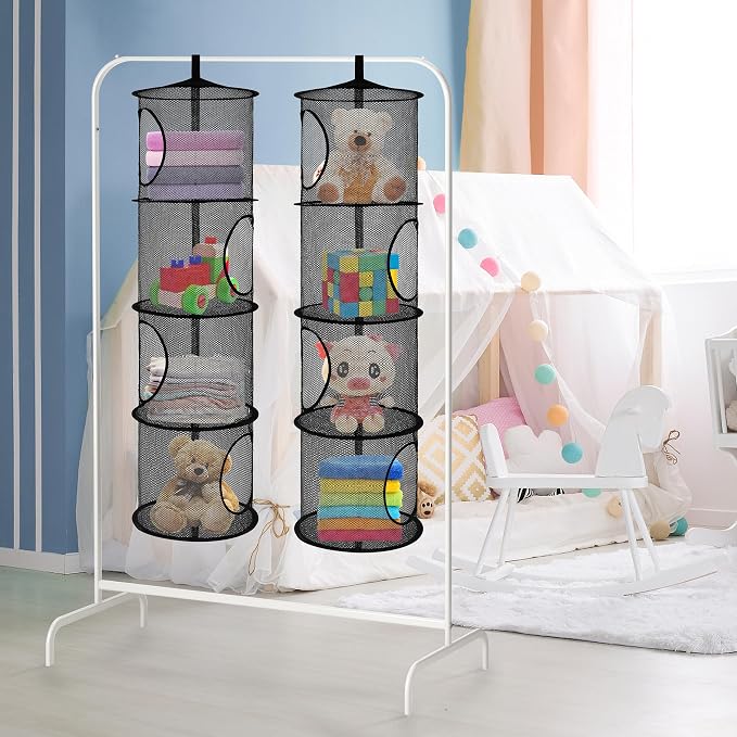 Libeder Mesh Hanging Storage Space Saver Bags Organizer, Foldable Storage - Image 3