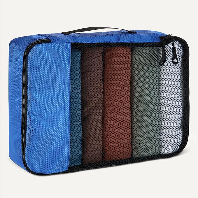 Amazon Essentials 4-Piece Packing Cubes Travel Accessories Set, Luggage - Image 4