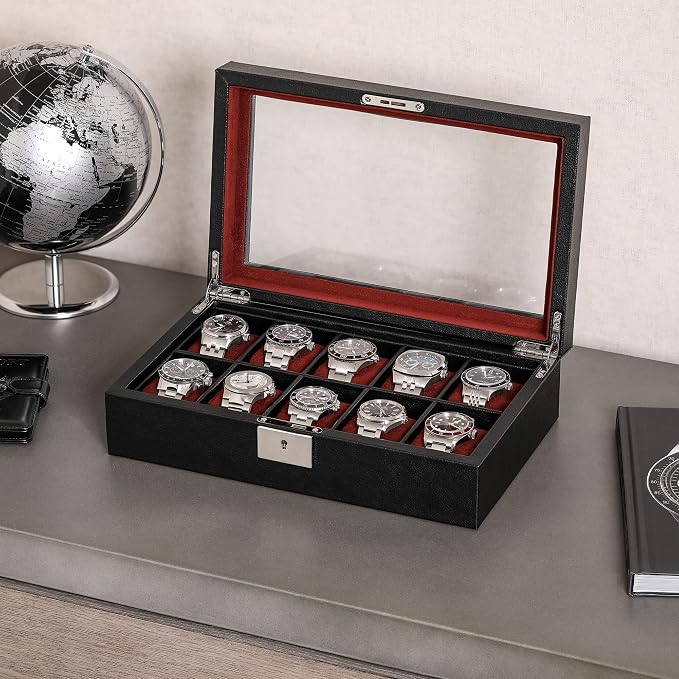 ROTHWELL 10 Slot Leather Watch Box - Image 3