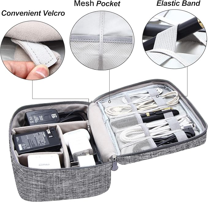 SELLYFELLY Electronics Organizer Travel Universal Cable Organizer Bag - Image 3