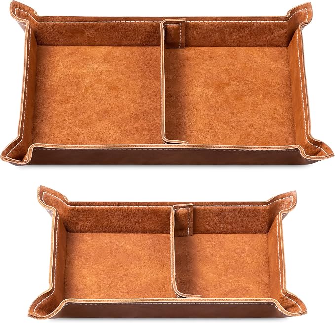 Navaris Faux Leather Tray Set - Image 7