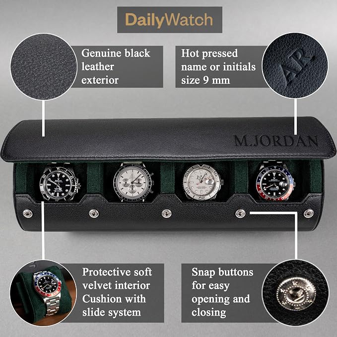 DailyWatch | Personalized Watch Roll Travel Case - Image 4