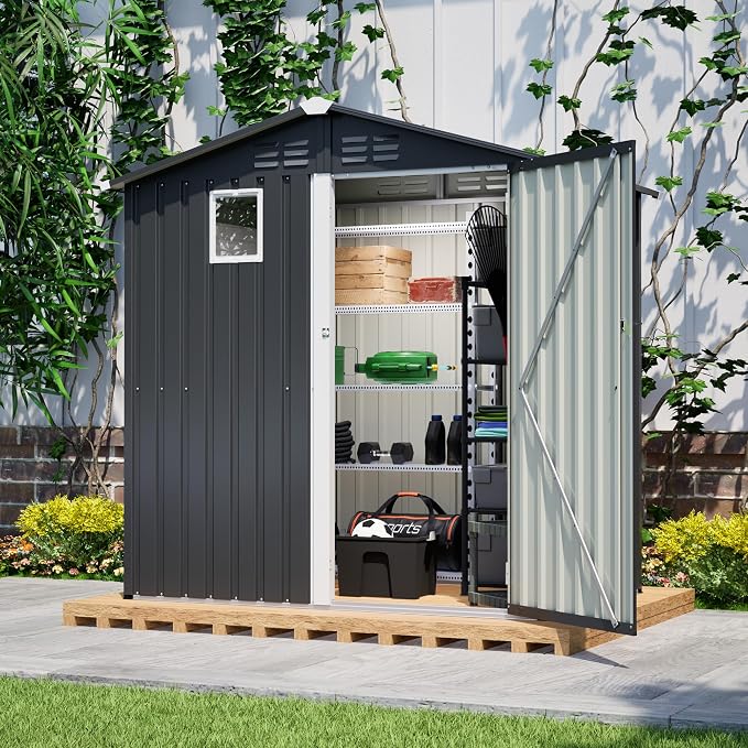 6x4 FT Outdoor Storage Shed by RocVanc