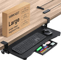 Keyboard Tray | Under Desk Keyboard Tray Slide Out w/Adjustable C-Clamps by Unknown