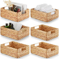 BLUEWEST Water Hyacinth Storage Baskets – Woven Hyacinth Organizer by BLUEWEST