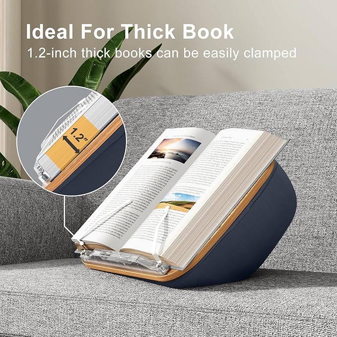 Lap Beanbag Book Stand for Hands Free Reading Comfortable Reading Pillow Stand - Image 4