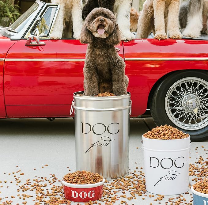Harry Barker Pet Food Storage Collection, Classic Silver Food Storage - Image 3