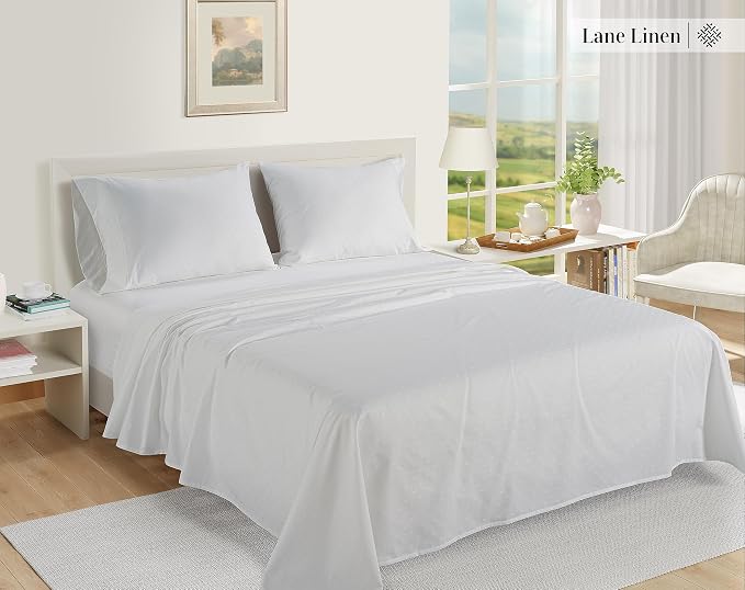 LANE LINEN Pillows Queen Size Set of 2, Soft 100% Egyptian Cotton, Cool & - Image 2