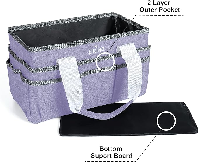 JJRING Craft Organizer Tote Bag, Art Storage Caddy - Image 3