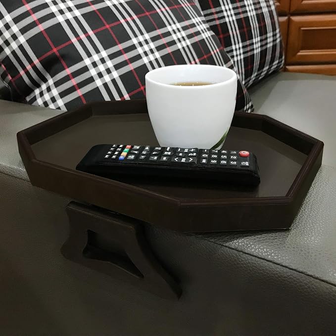 Side Tables Sofa Armrest Clip-On Table, Recliner Armchair Organizer Tray - Image 3