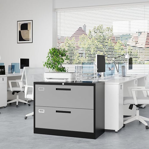 2 Drawer File Cabinet, Lateral Filing Cabinets - Image 2