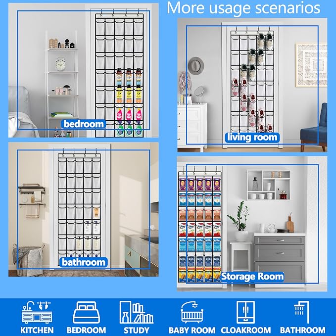 over the door shoe organizer, 2025 upgraded, shoe organizer, 35 Huge pockets - Image 4