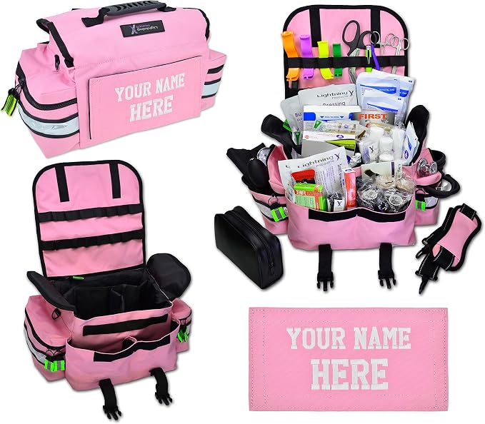 Lightning X Personalized First Responder EMT EMS Trauma Bag w/Stocked First Aid by LightningXProducts