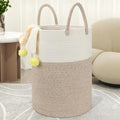58L Cotton Rope Laundry Basket, Woven Storage Basket by Eblog