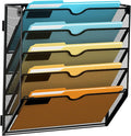 SUPEASY 5-Tier Wall File Organizer Mesh Office Mail Holder, Hanging Wall by SUPEASY