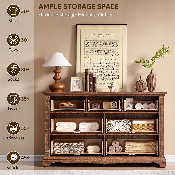 T4TREAM Farmhouse 7 Drawers Dresser - Image 4