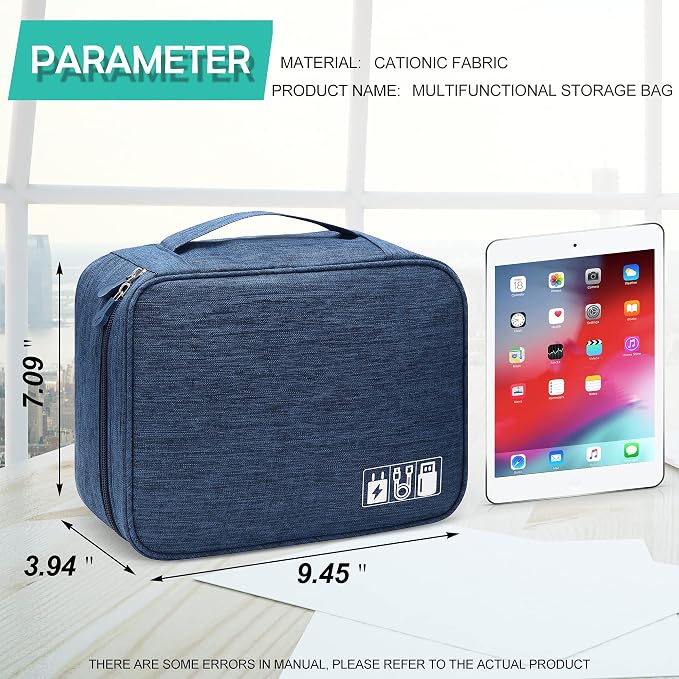 Electronics Organizer Travel Cable Organizer Bag Waterproof Portable Digital - Image 2