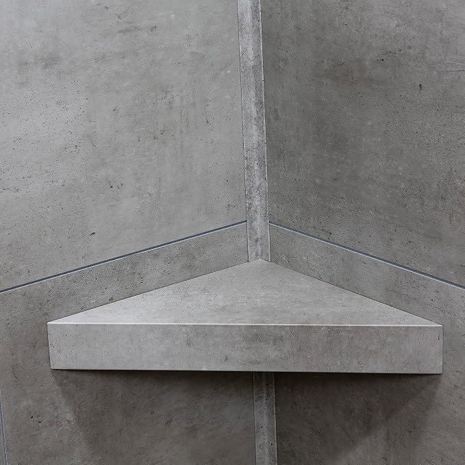 Palisade Vinyl Waterproof Corner Shower Shelf in Frost Nickel - Image 5