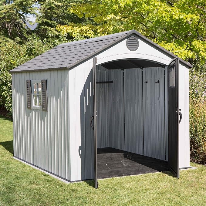 Lifetime 8 x 10 Ft Outdoor Storage Shed, Dual-Wall HDPE Construction, - Image 2