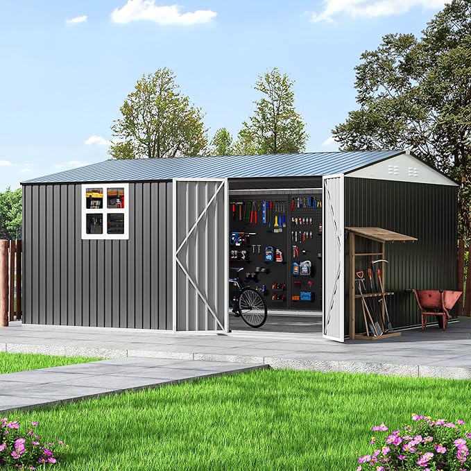 Polar Aurora 12X14 FT Outdoor Storage Shed by Polar+Aurora