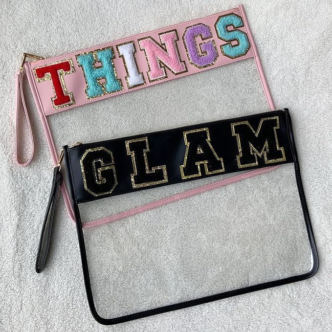 TopTTanBo Chenille Letter Clear Bag Purse Multi-purpose Transparent Waterproof - Image 4