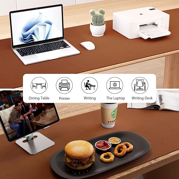 Aothia Leather Desk Pad Protector, Office Desk Mat, Large Mouse Pad, Laptop - Image 6