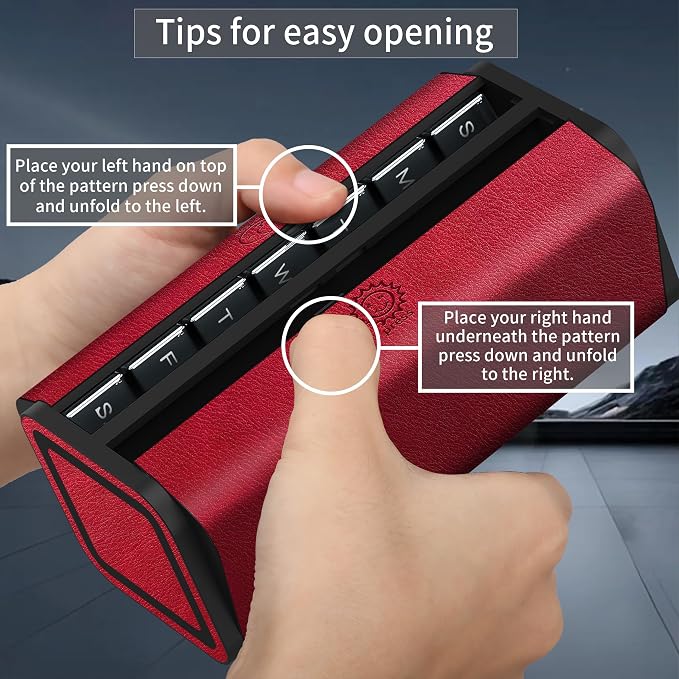 Pill Organizer 2 Times a Day, Am Pm Twice Daily Pill Case, Detachable Large - Image 4