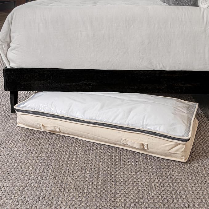 Household Essentials Cedarline Under Bed Storage Bag, Heavy-Duty Cotton Canvas - Image 5