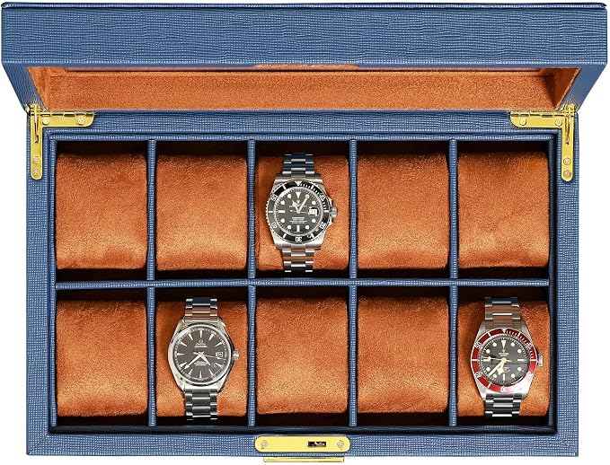 ROTHWELL 10 Slot Leather Watch Box by RothwellSanFrancisco