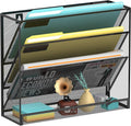 SUPEASY 4-Tier Wall File Organizer Mesh Office Mail Holder, Hanging Wall by SUPEASY